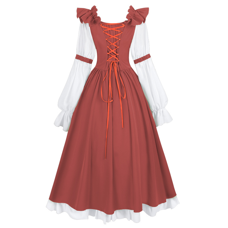 Feenkleid Weinrot – langes Festival-Kleid für Sommerfest, DAMEN