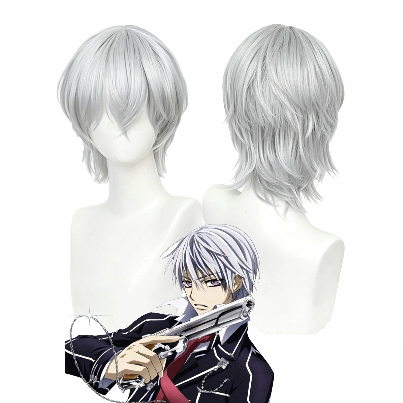 Vampire White Cosplay Peruecke Damen