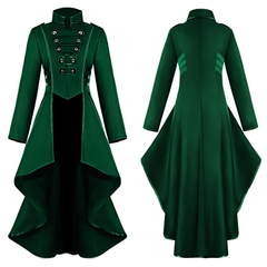 Damen Frackjacke – asymmetrischer Gothic Mantel für Halloween, DAMEN