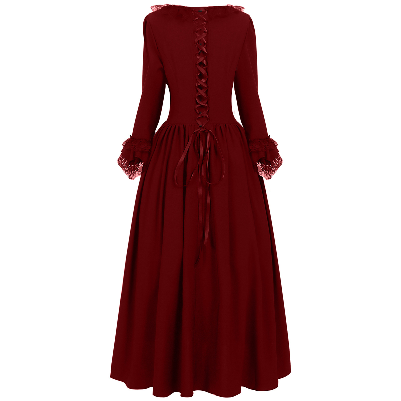 Renaissance-Kleid Modell 6 – rotes Hofgewand, DAMEN