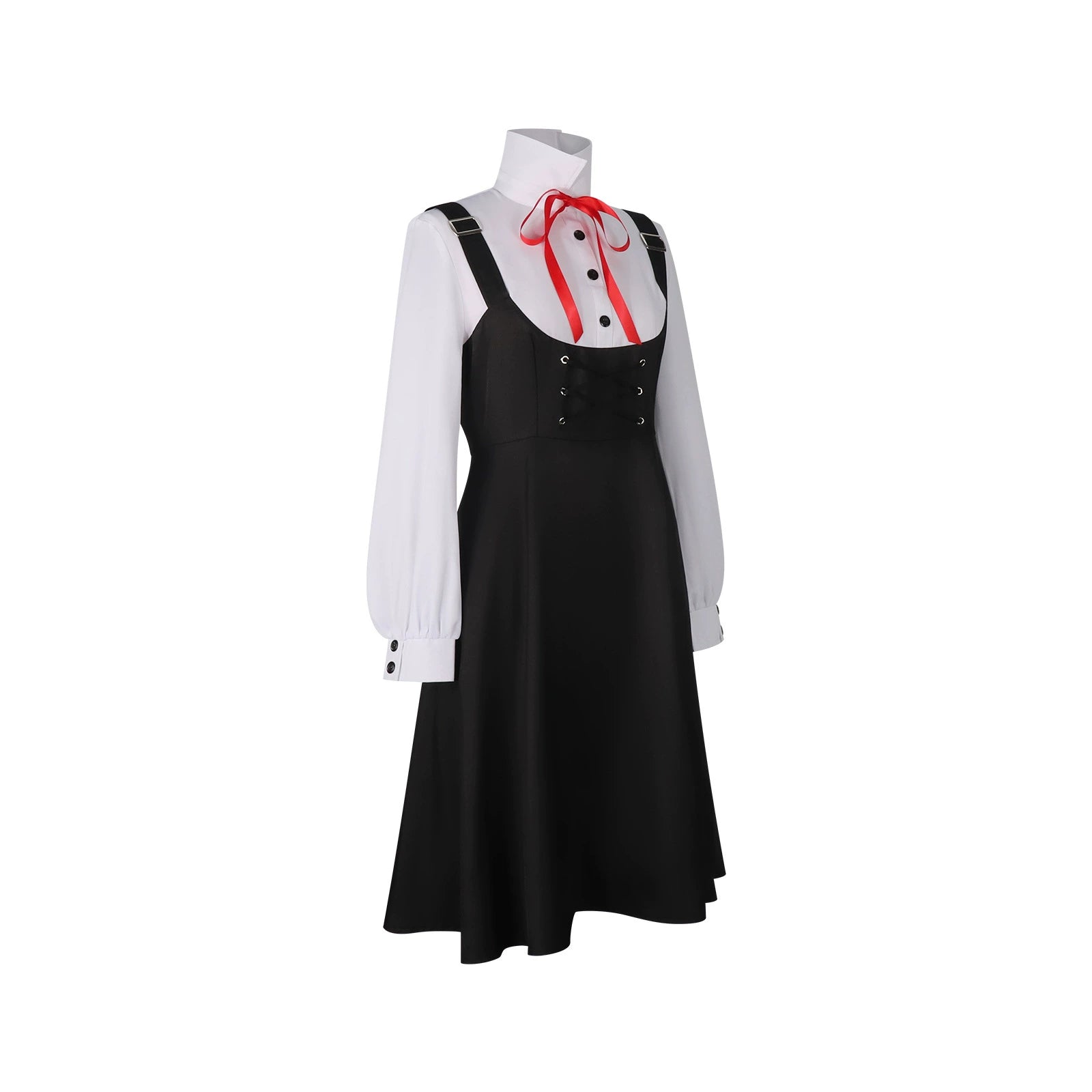 Mia Schwarz Weiss Supernatural Schwarz-Weisses Kleid Cosplay Kostuem Damen