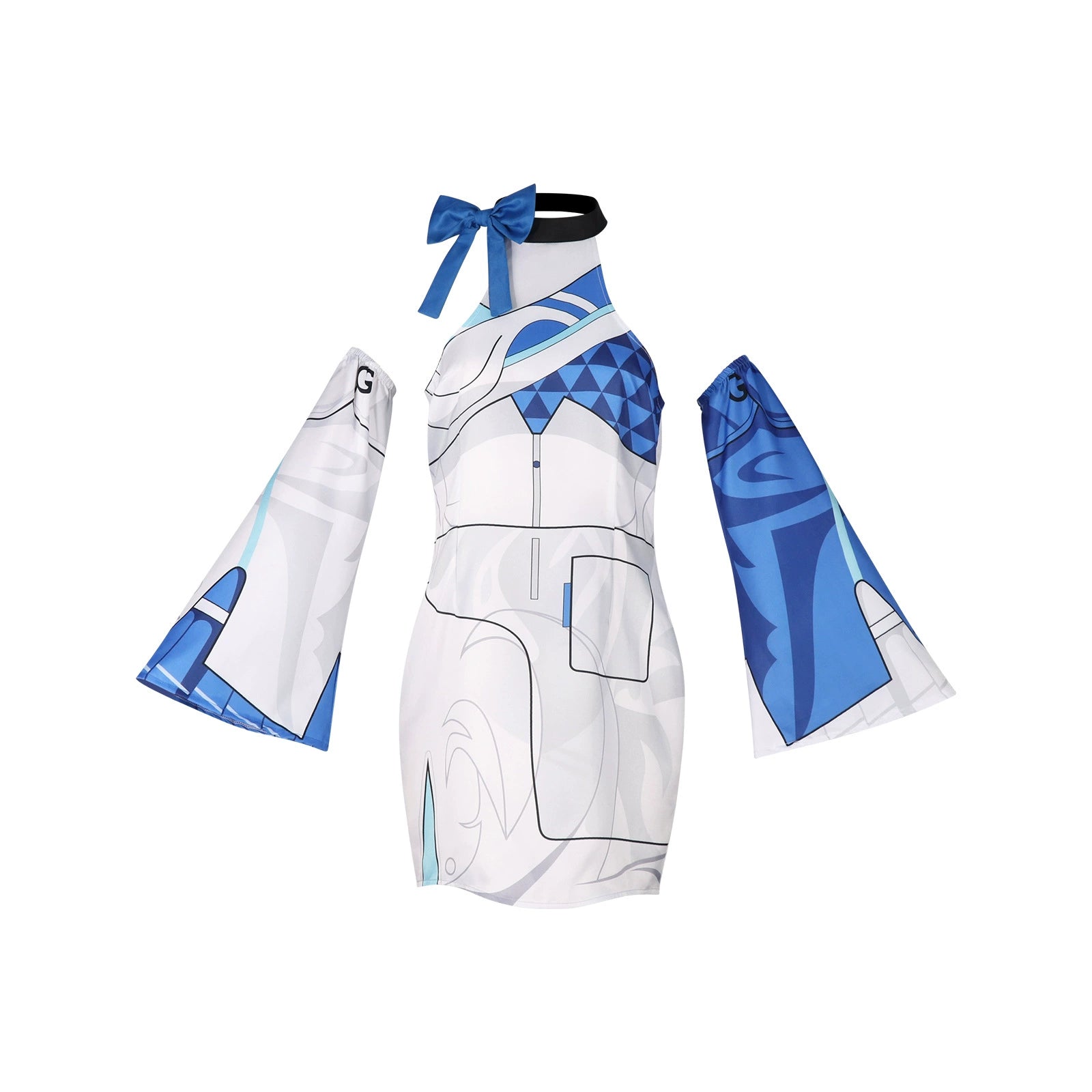 Wuthering Waves Uniform mit Jacke Cosplay Kostuem Damen Schwarz Weiß