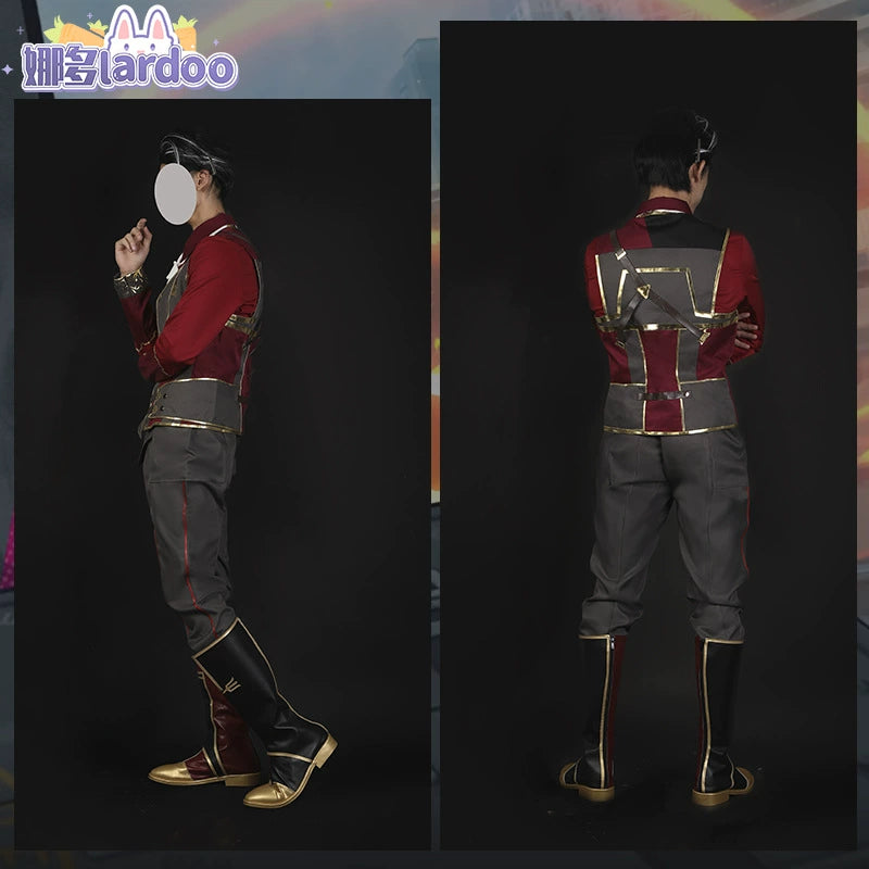 Silco League of Legends Unternehmer-Outfit Cosplay Kostuem Damen Grau