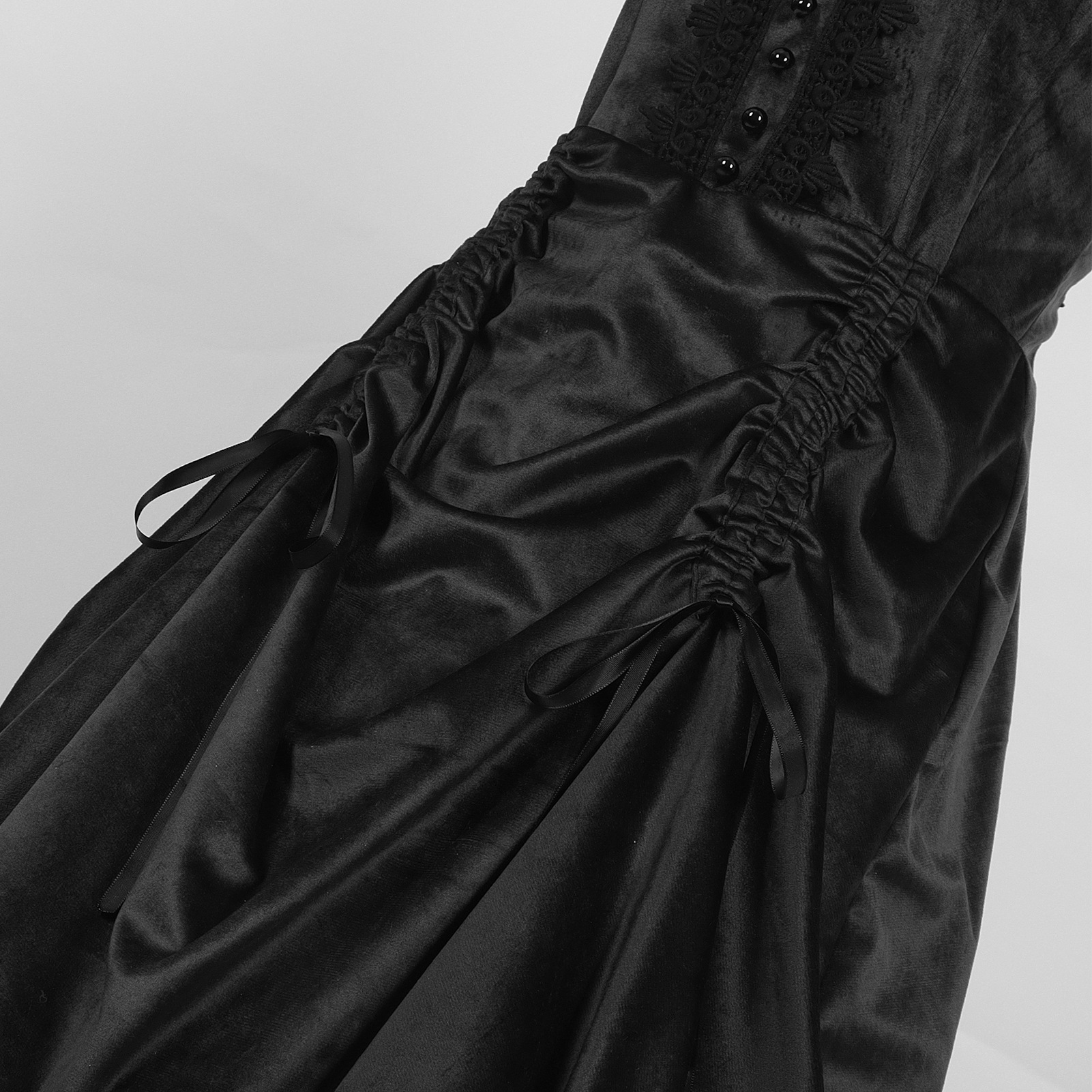 Renaissance Trägerkleid – Midikleid mit Kopfbedeckung gratis, DAMEN