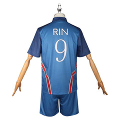 Rin Itoshi Blue Lock Trainingsanzug Cosplay Kostuem Damen Schwarz Weiß
