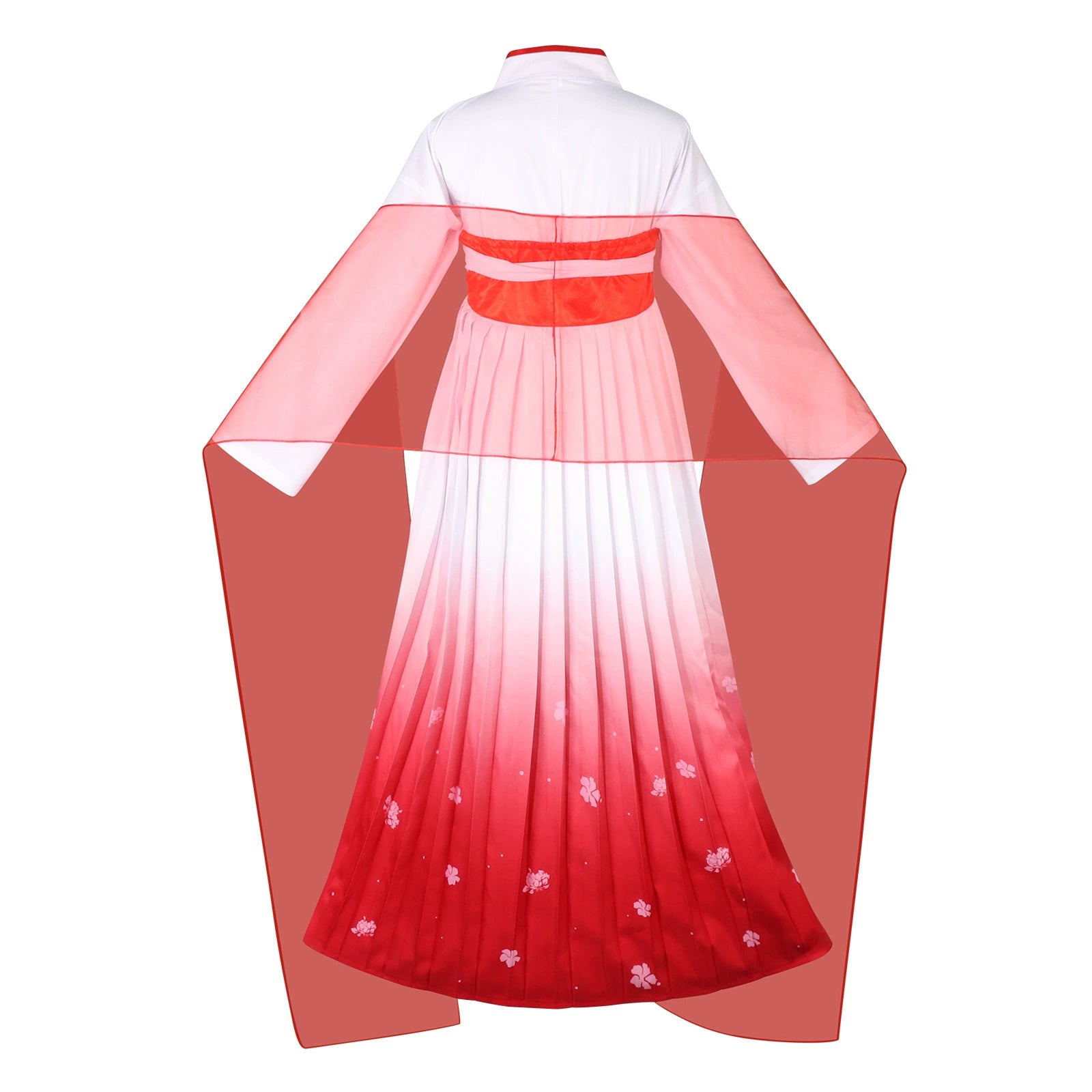 Maomao The Apothecary Diaries Blumen-Hanfu Cosplay Kostuem Damen Weiß Rot