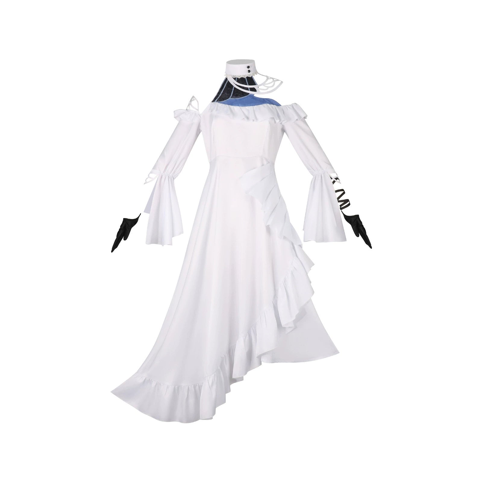 Wuthering Waves Uniform mit Jacke Cosplay Kostuem Damen Schwarz Weiß