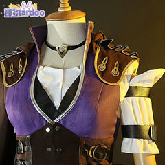 Caitlyn League of Legends Uniform-Set Cosplay Kostuem Damen Lila