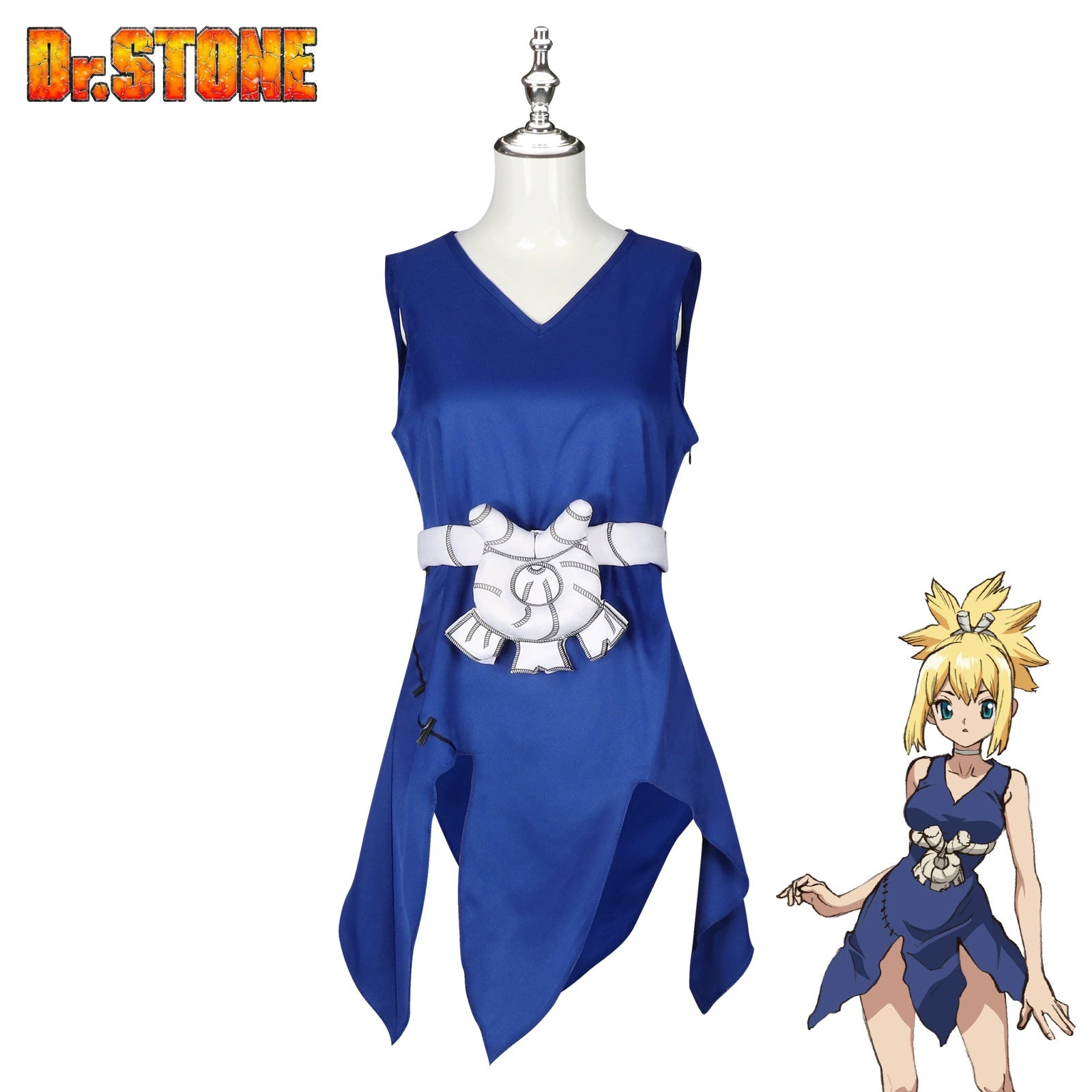 Kohaku Dr. Stone Wissenschafts-Kleid Cosplay Kostuem Damen