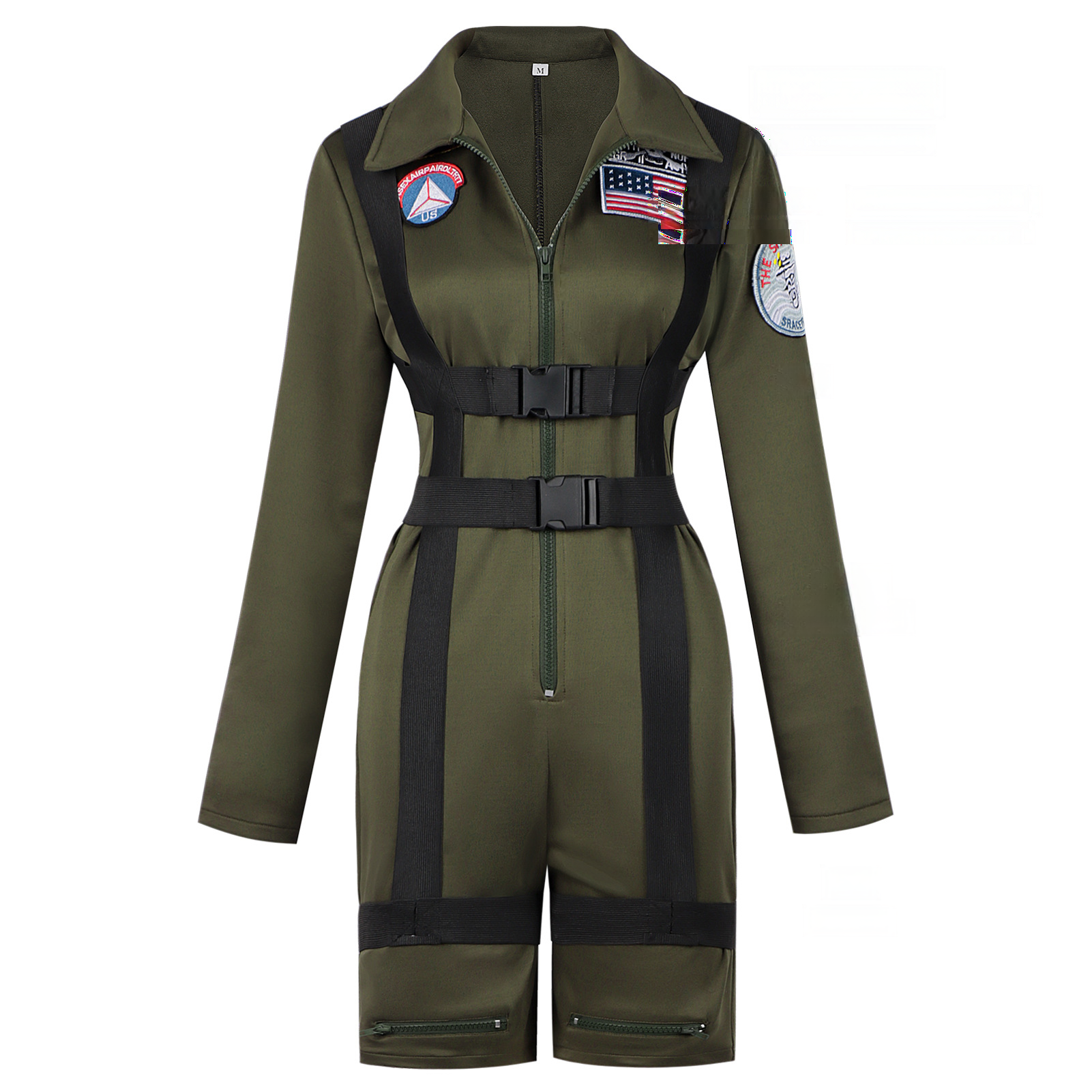 Pilotinnen-Overall – Militär-Kombi für Fasching, DAMEN
