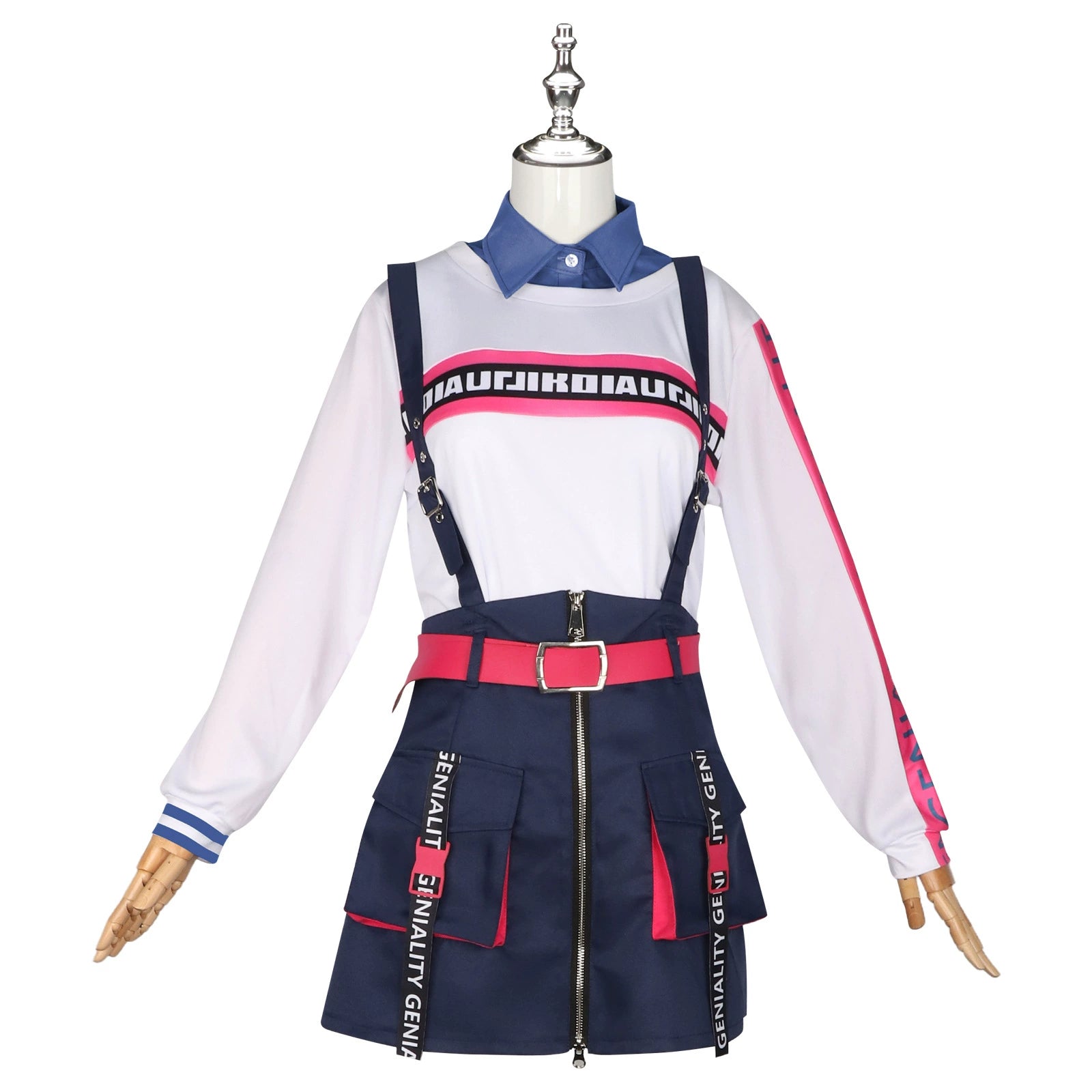 Azusawa Kohane Project Sekai Anniversary-Outfit Cosplay Kostuem Damen Blau Gelb