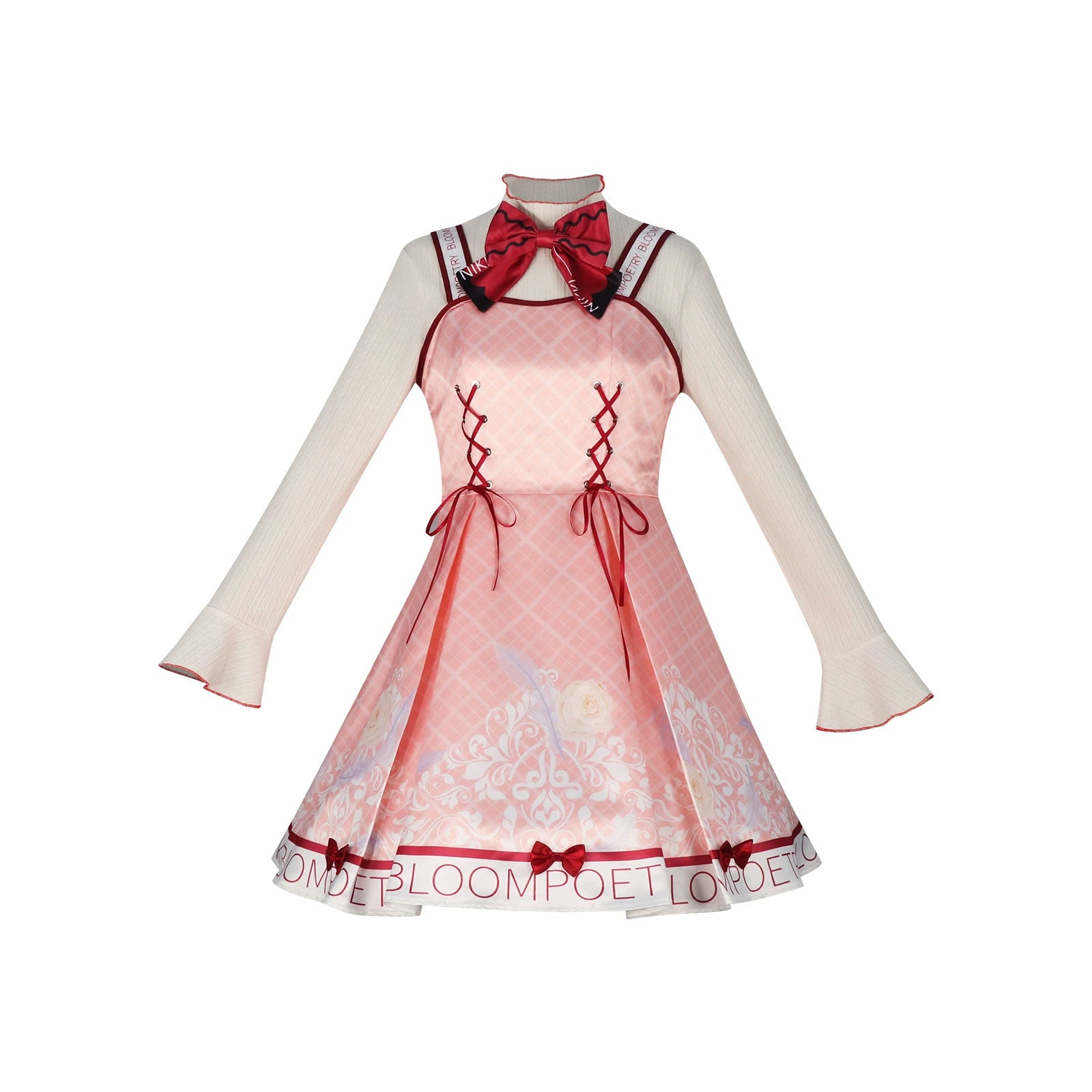 Poetic Bloom Shining Nikki Pinkes Blumenkleid Cosplay Kostuem Damen