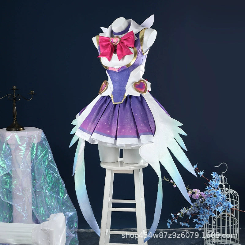 Kiriko Magical Girl Overwatch Kleid Cosplay Kostuem Damen Violett Rosa