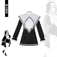 Akiyama Mizuki Project Sekai Nonnen-Kleid Cosplay Kostuem Damen Schwarz