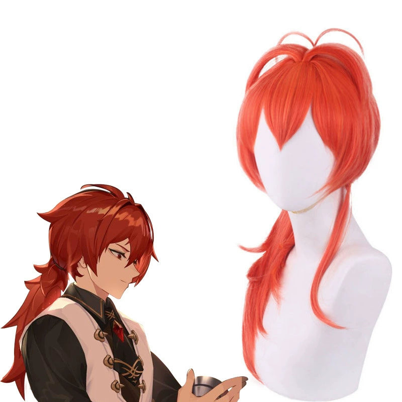 Diluc Cosplay Peruecke Damen
