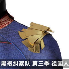 Homelander The Boys Anzug Cosplay Kostuem Damen Blau Rot Gold