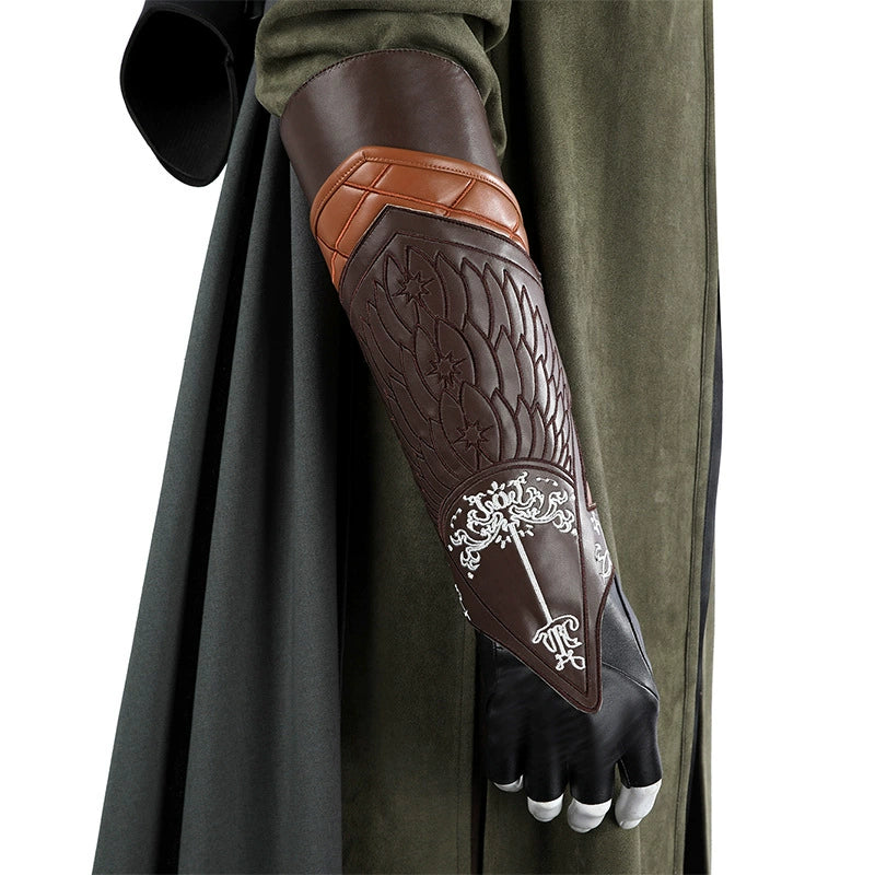 Aragorn Lord of the Rings Ranger-Outfit Cosplay Kostuem Damen Grün