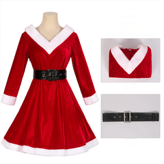 Weihnachtskleid – Xmas-Costume Rot für Party, DAMEN