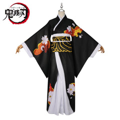 Muzan Kibutsuji Demon Slayer Elegantes Outfit Cosplay Kostuem Damen Weiß Rot