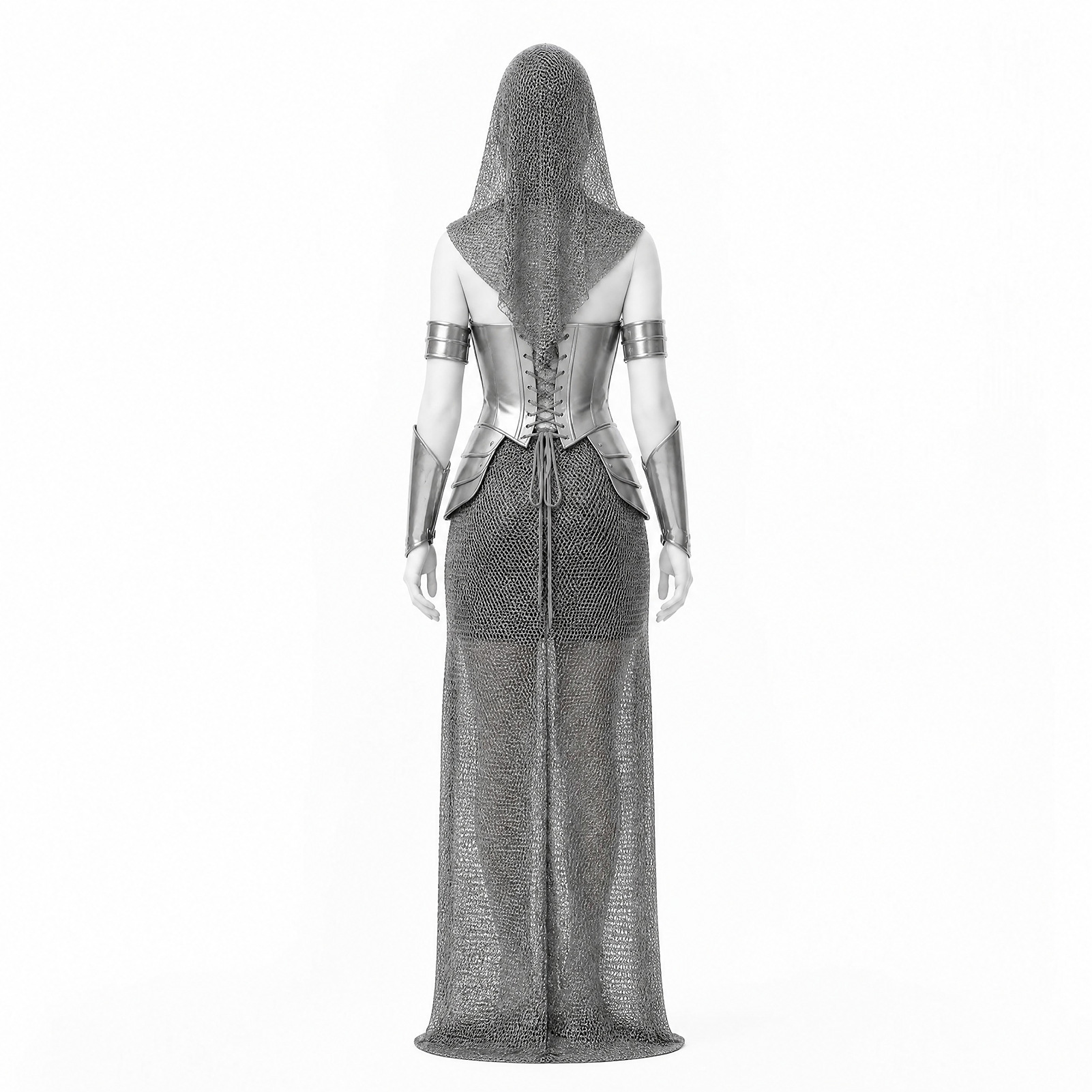 Chainmail Knight Armor Medieval Ritterin Cosplay Kostüm Damen