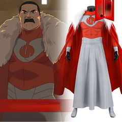 Cecil Stedman Invincible Anzug Cosplay Kostuem Damen Rot Weiss