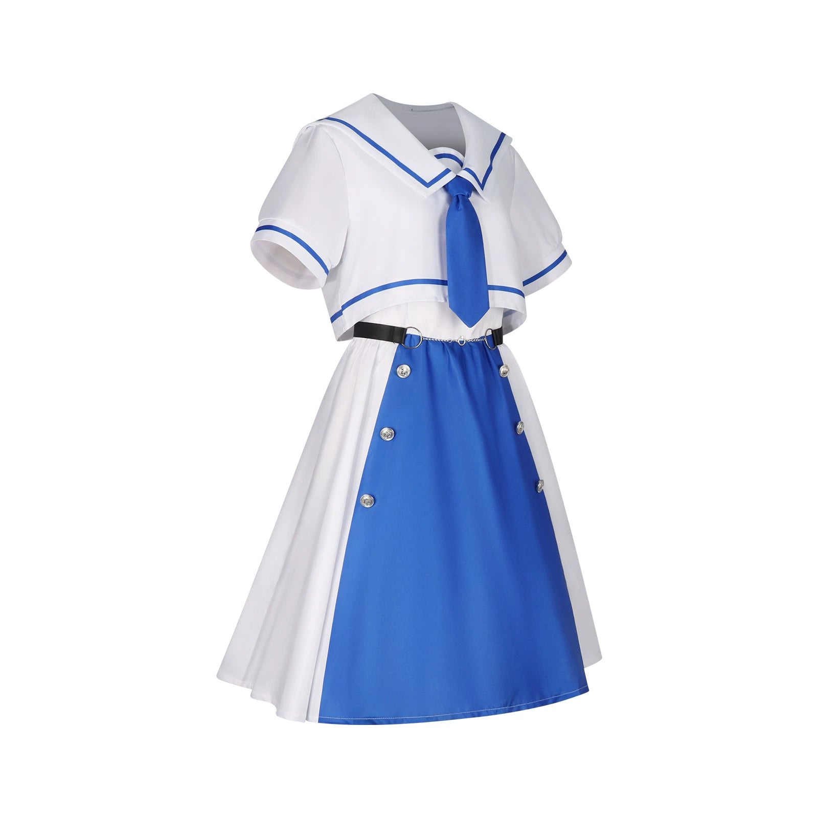 Hoshino Ichika Project Sekai Schuluniform Cosplay Kostuem Damen Blau Weiß