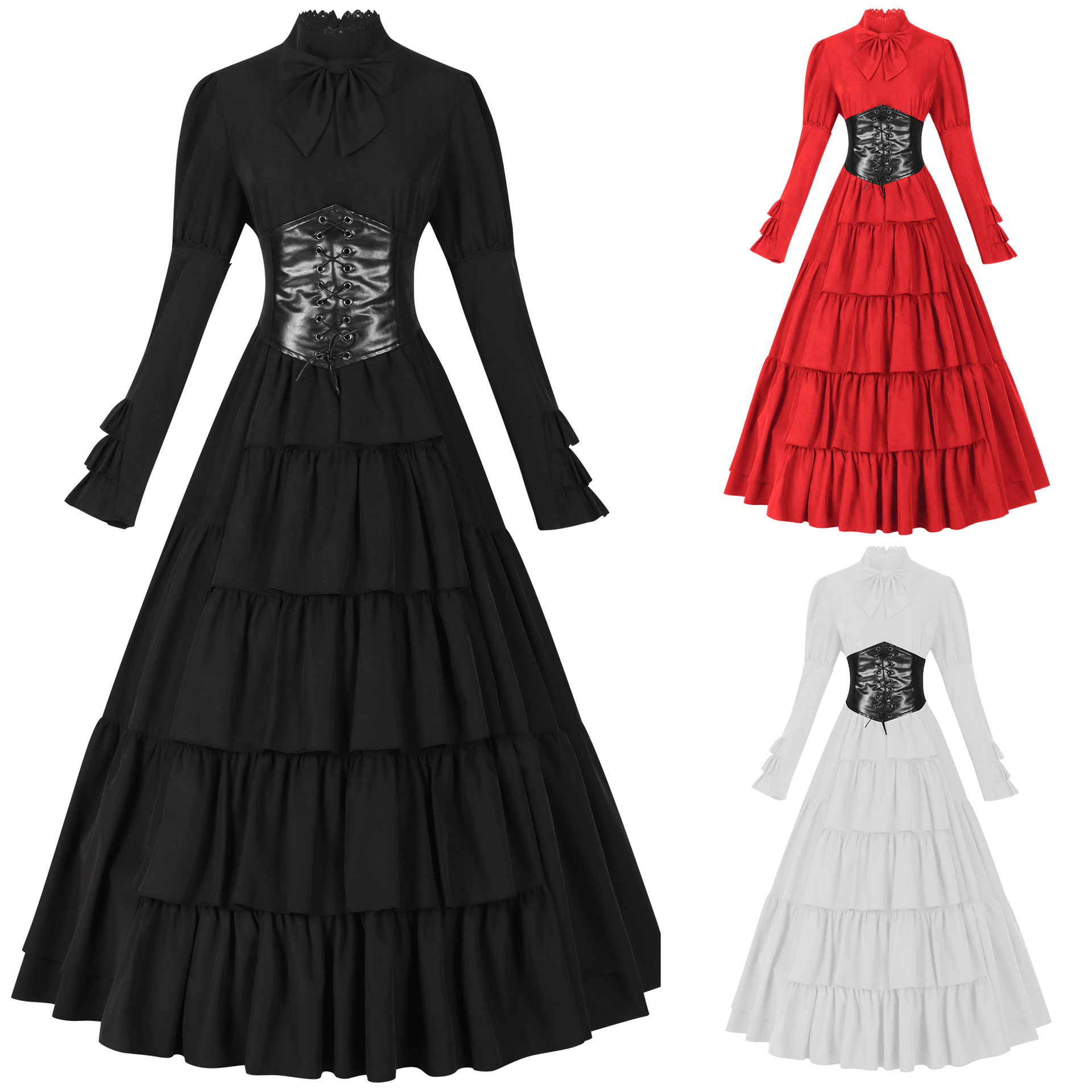 Hofkleid – barockes Prinzessinnen-Kleid in 3 Farben, DAMEN