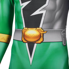 Ryusoulger Power Rangers Anzug Cosplay Kostuem Damen Gruen Gold