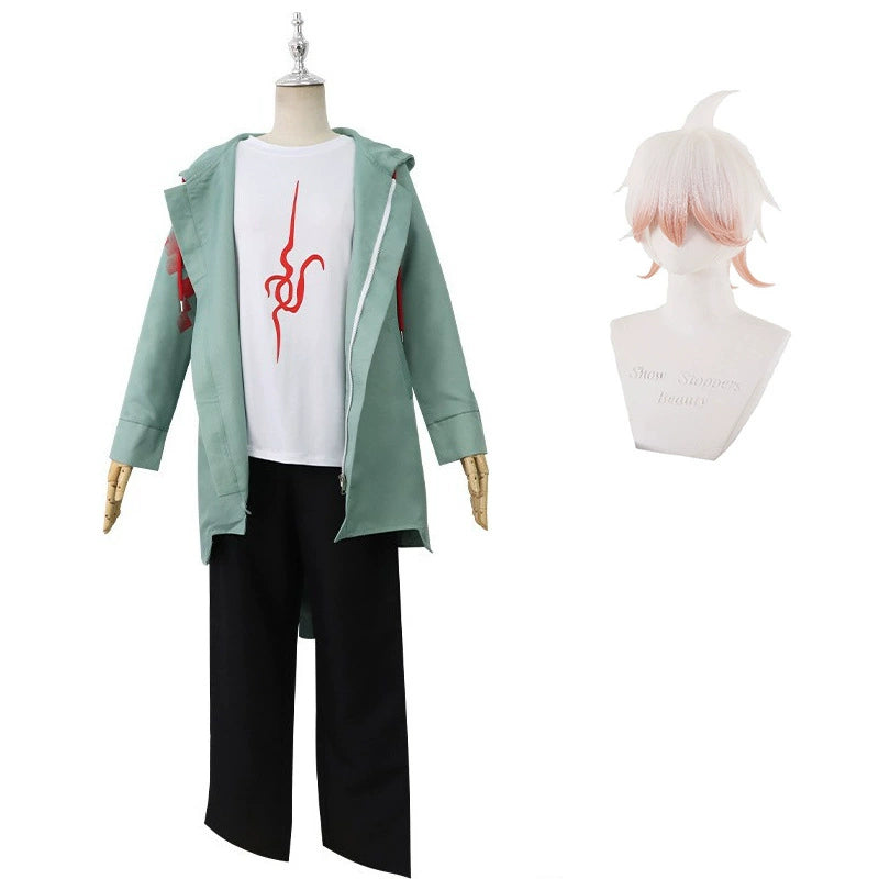 Nagito Komaeda Danganronpa Weisse Festgarderobe Cosplay Kostuem Damen