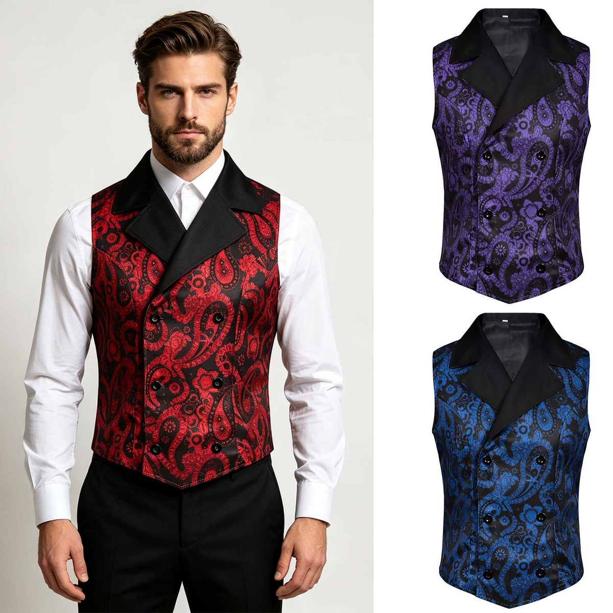 Dampfer-Weste – Steampunk-Brustlatz, HERREN