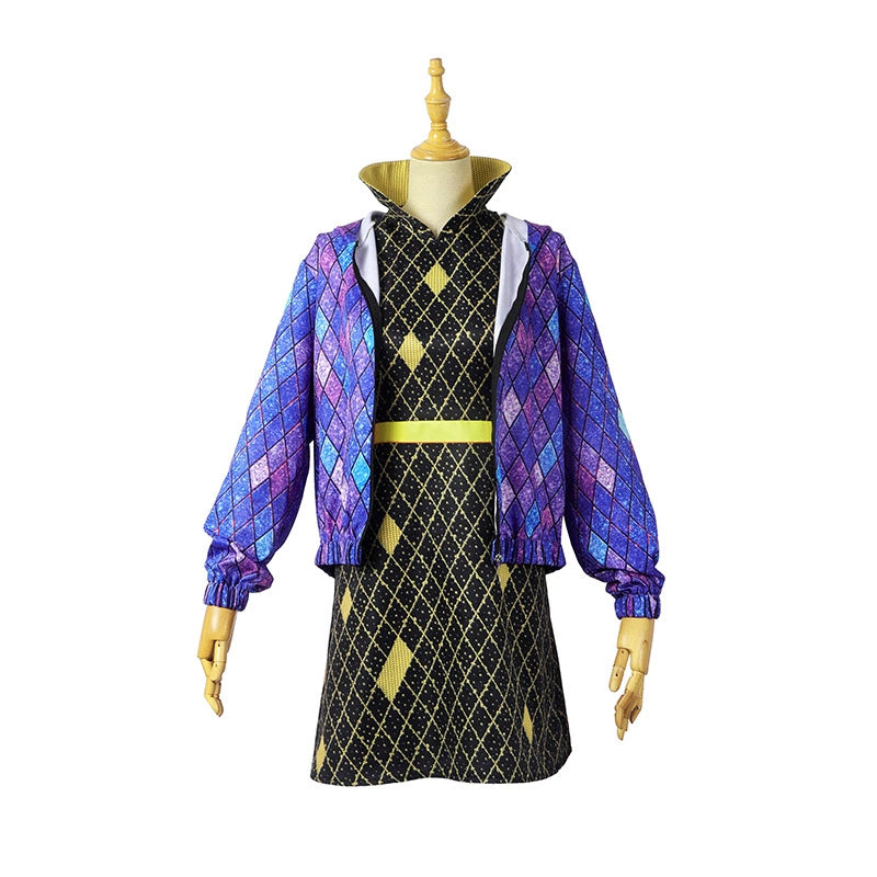 Ember Elemental Kleid Cosplay Kostuem Damen Violett Gelb