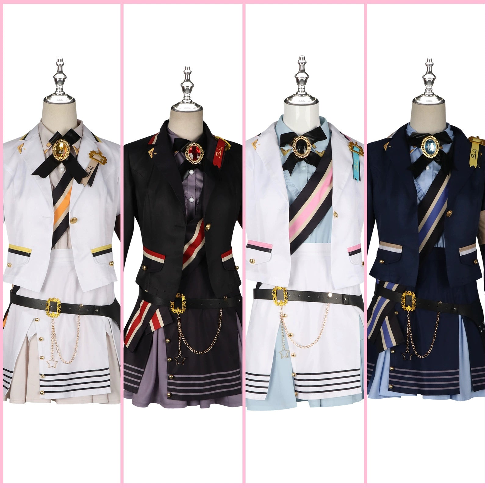Hatsune Miku Project Sekai Musik-Uniform Cosplay Kostuem Damen Mehrfarbig