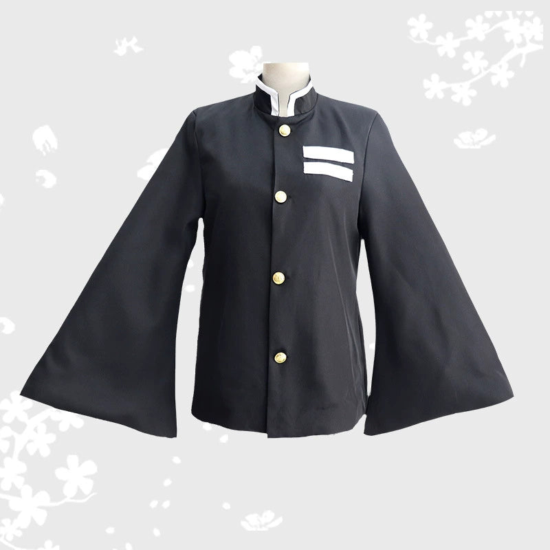Muichiro Tokito Demon Slayer Jäger-Uniform Cosplay Kostuem Damen Schwarz Grün