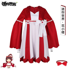 Hua Xiaolou Mini World Rotes Hanf-Kleid Cosplay Kostuem Damen