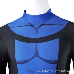 Mark Grayson Invincible Heldenanzug Cosplay Kostuem Damen Blau