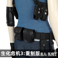 Jill Valentine Resident Evil Taktik-Set Cosplay Kostuem Damen Blau