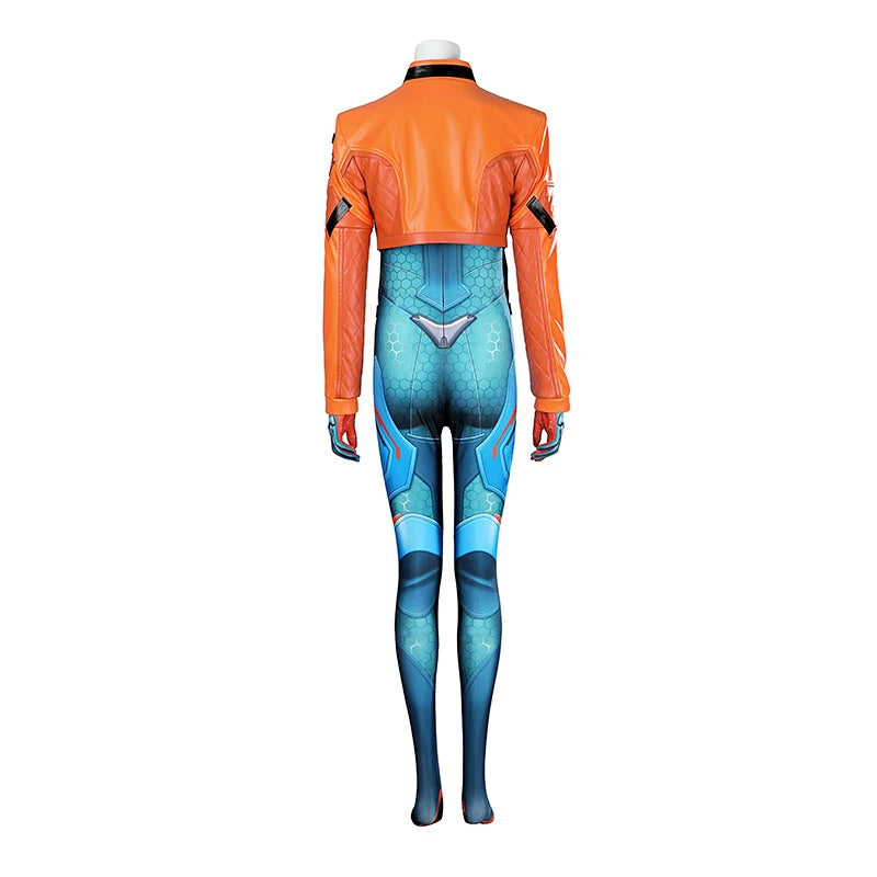 Juno Overwatch Anzug Cosplay Kostuem Damen Orange