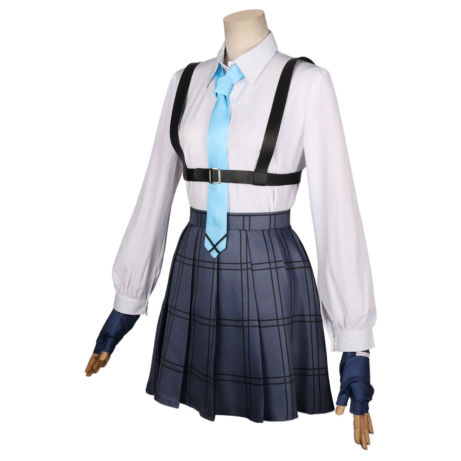 Takanashi Hoshino Blue Archive Schul-Set Cosplay Kostuem Damen Navyblau Weiß