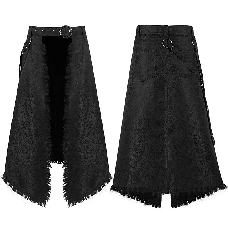 Jacquard-Herrenrock – ausgefranster Gothic-Rock, HERREN