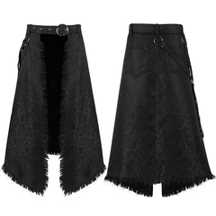 Jacquard-Herrenrock – ausgefranster Gothic-Rock, HERREN