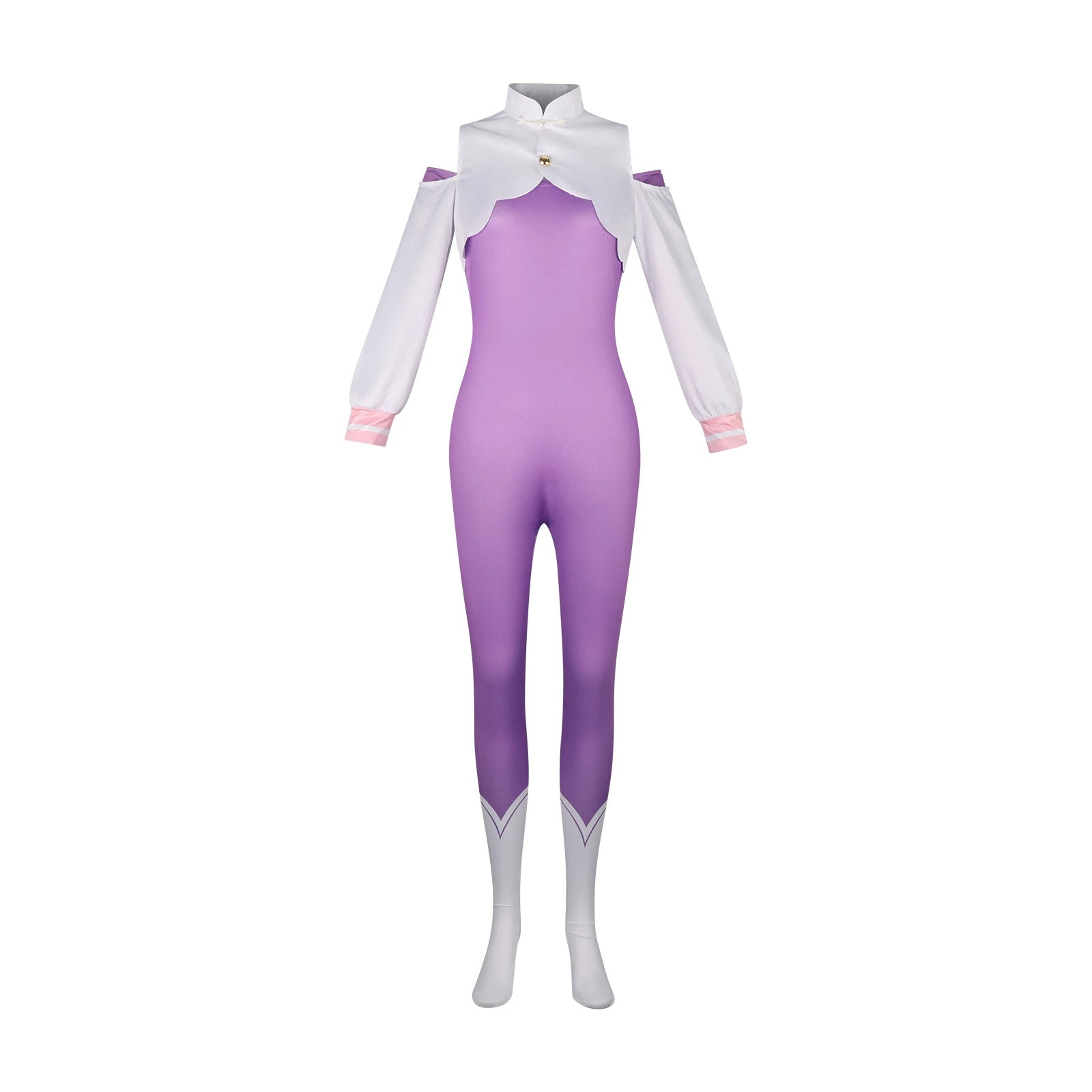 Emilia Re:Zero Violetter Catsuit Cosplay Kostuem Damen