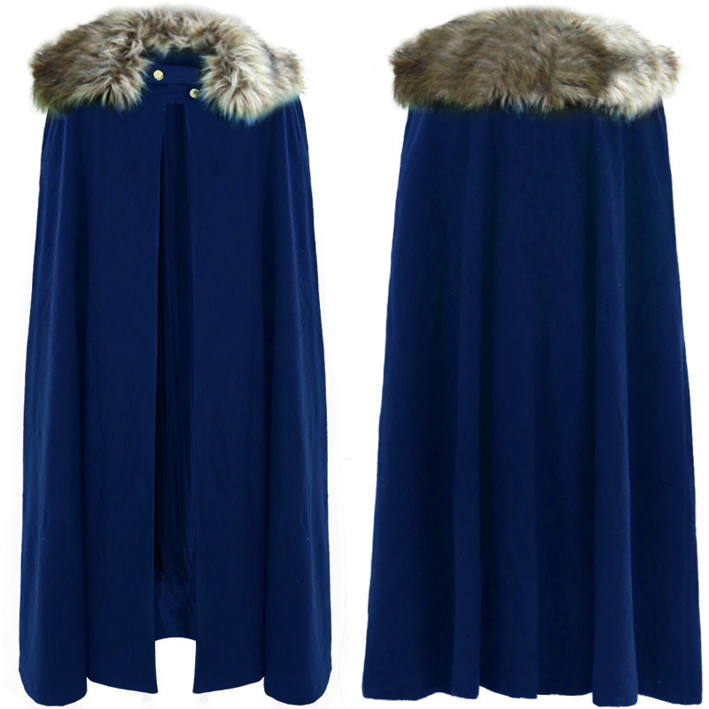 Woll-Umhang gefüttert – Steampunk Wintercape mit Futter für Mittelalter & Halloween