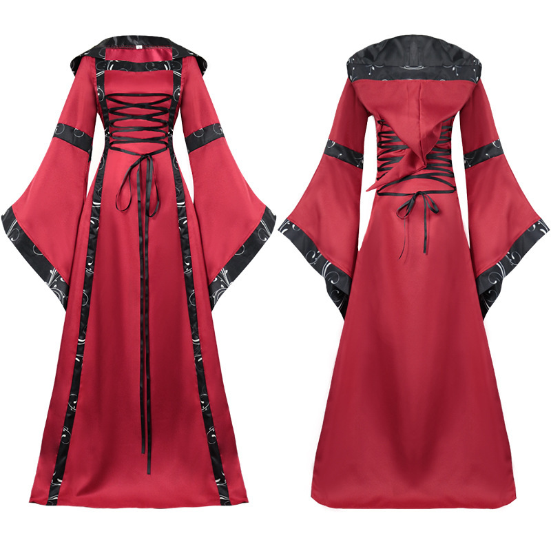 Kapuzen-Renaissance-Kleid – 5 Modelle inkl. Bodenhöhe, DAMEN