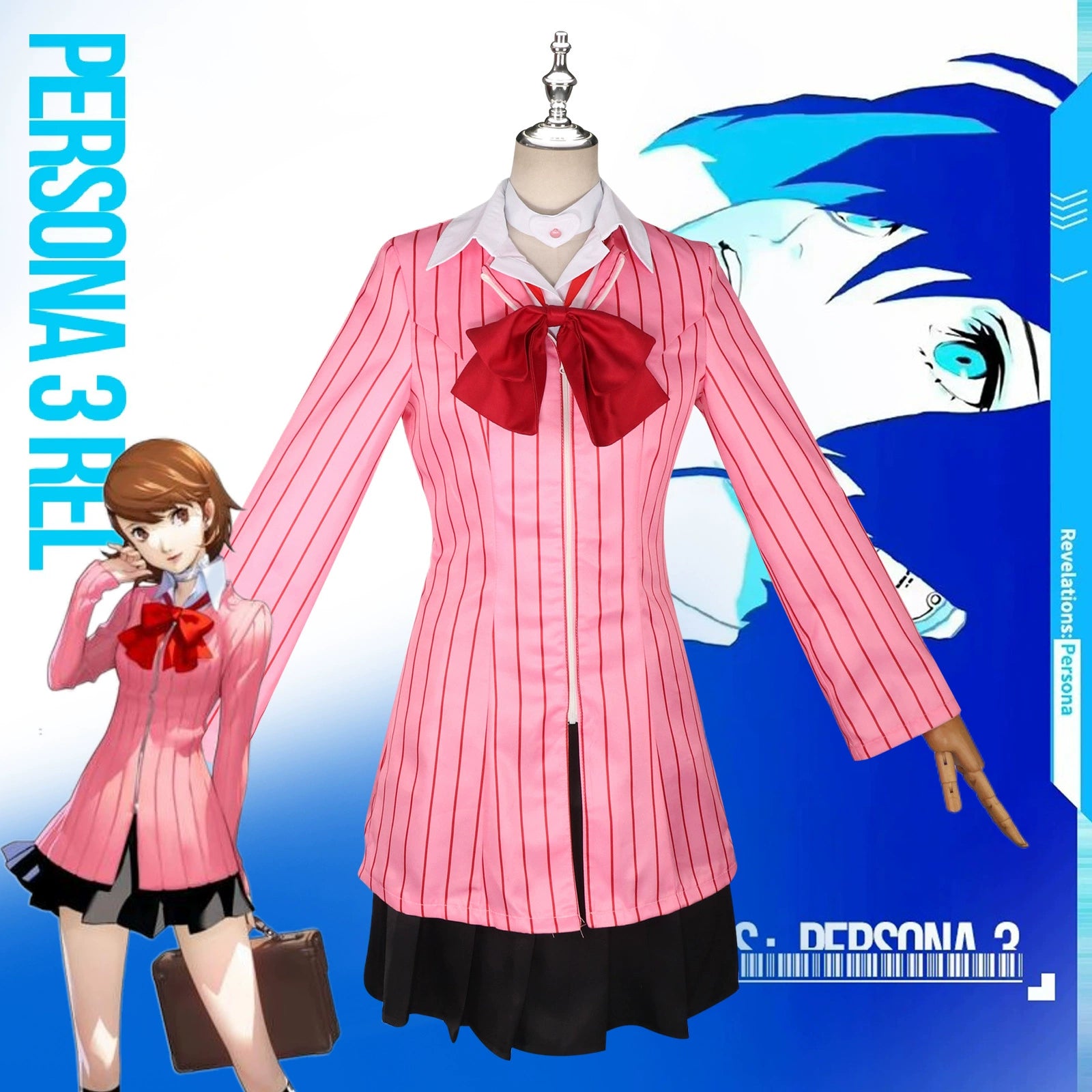 Yukari Takeba Persona Mondlicht-Battle-Set Cosplay Kostuem Damen