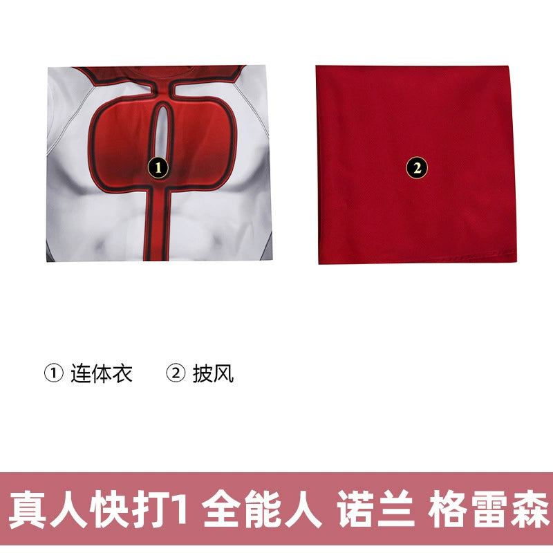 Omni-Man Mortal Kombat Kampfanzug Cosplay Kostuem Damen Rot