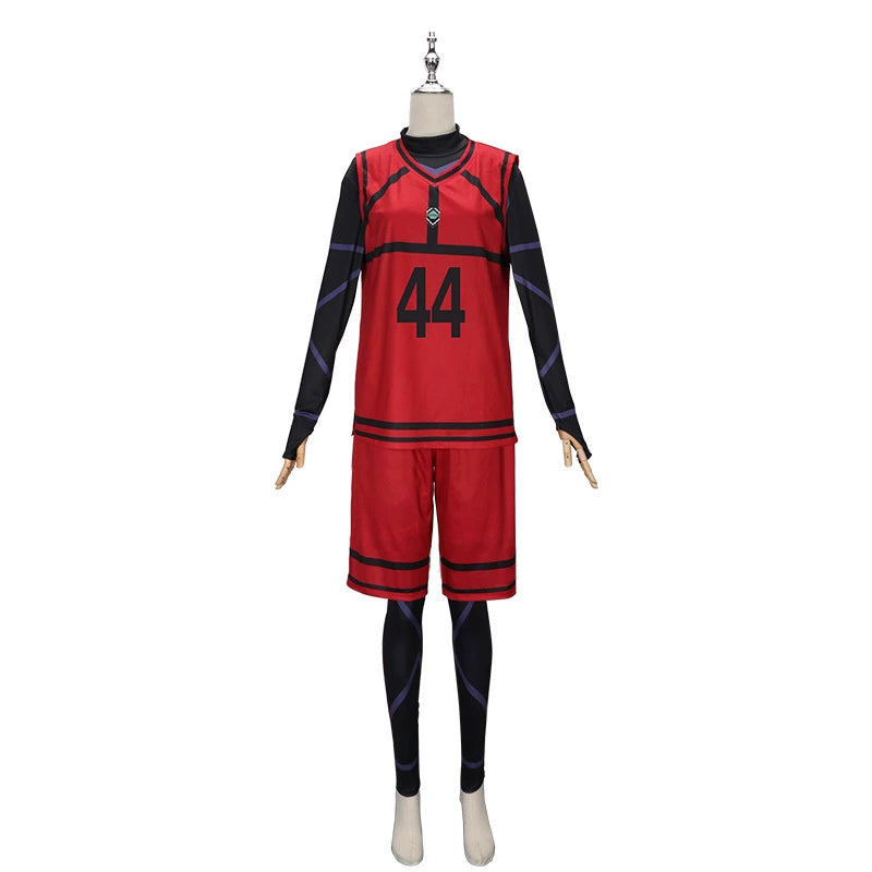 Yoichi Isagi Blue Lock Fußball-Trikot Cosplay Kostuem Damen Blau Gelb
