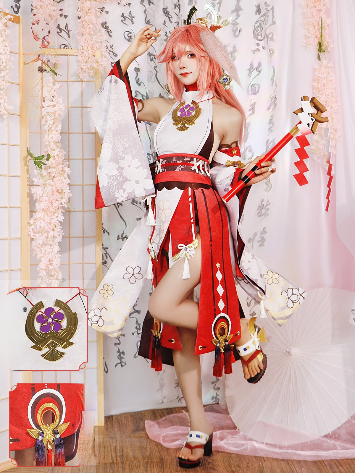 Genshin Impact Yae Miko Kostüm Set