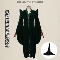 Minerva McGonagall Harry Potter Professorin Robe Set Cosplay Kostuem Damen