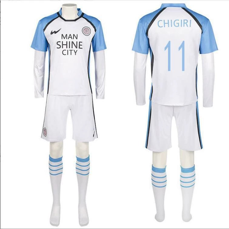 Yoichi Isagi Blue Lock Fußball-Trikot Cosplay Kostuem Damen Blau