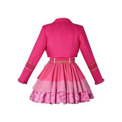 Chloe Charming Descendants Blau-Weisses Kleid Set Cosplay Kostuem Damen